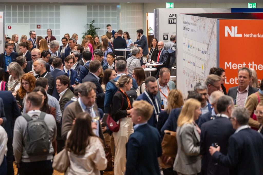 International delegations at their booths in the Global Village of the Swiss Biotech Day 2026